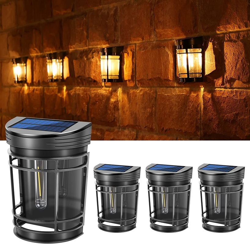 Warme weiße bis RGB-Solarwandleuchte Lithiumbatterie mit wasserdichtem IP65-PC-Schale