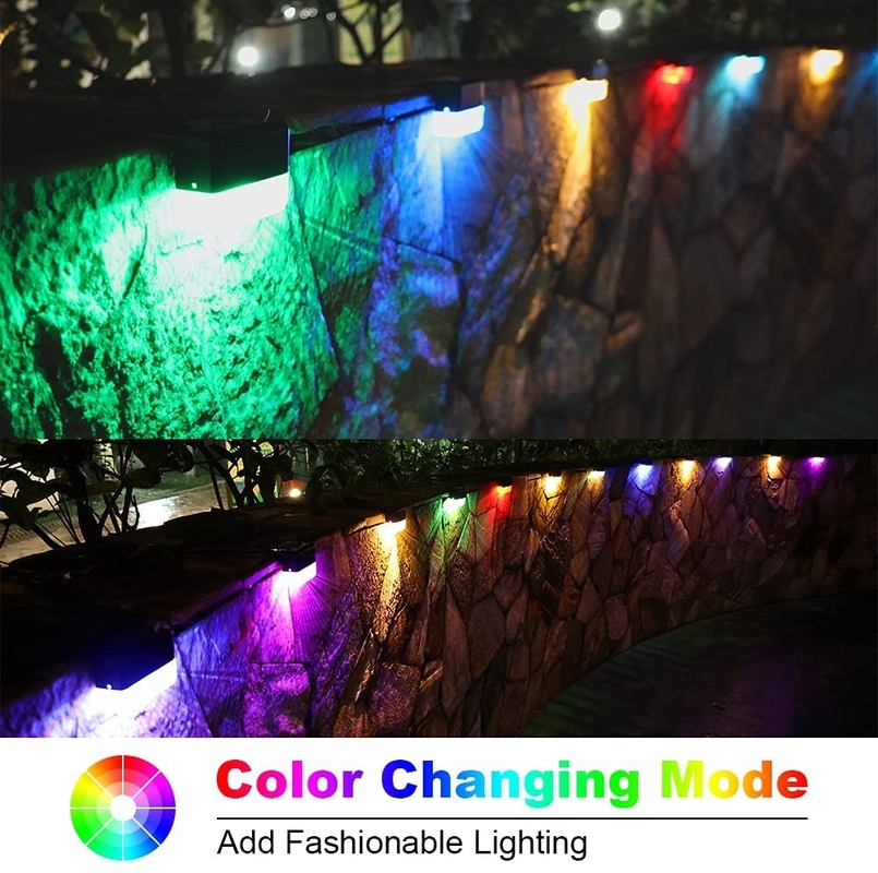 RGB-Leuchten Solarzaunlicht Außen Led-Solarlicht mit warmer weißer Beleuchtung Farbe