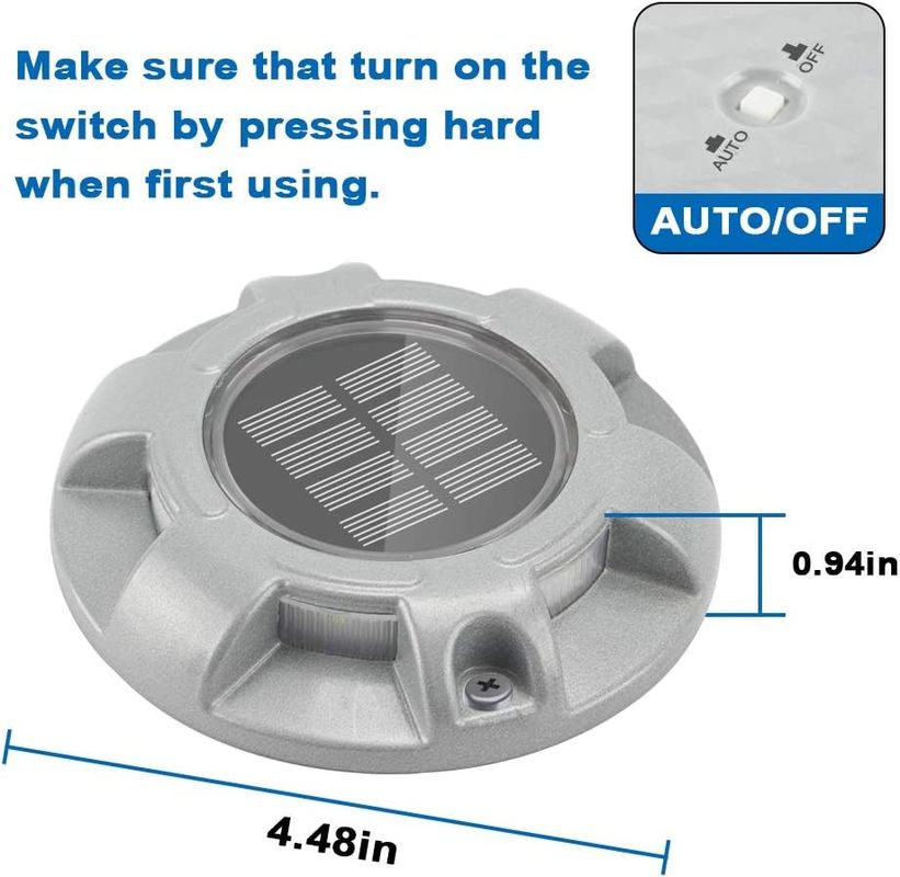 IP68 Wasserdichtes Aluminium Solar Deck Dock Fußbodenlicht für Gartenweg 114*22MM