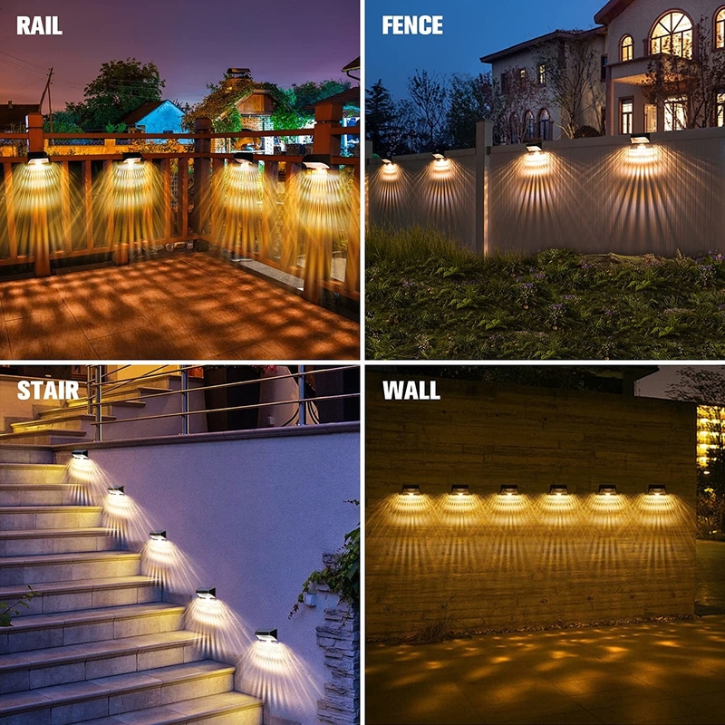 Außen-Wasserdichte Deckwandlampe Led Solar Leuchtstoff Beleuchtung Wandleuchten Für Garten Zaun Außenwand