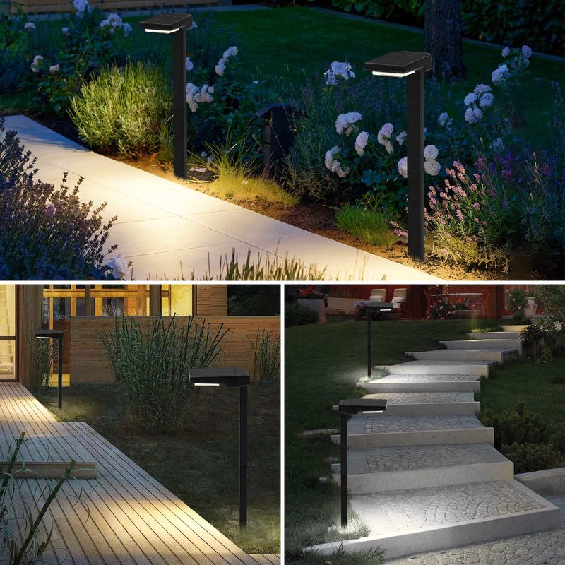 Solarbetriebene 6-Perlen LED-Landschaftspfadlicht Automatisch eingeschaltet/ausgeschaltet 6 Stück Perlen