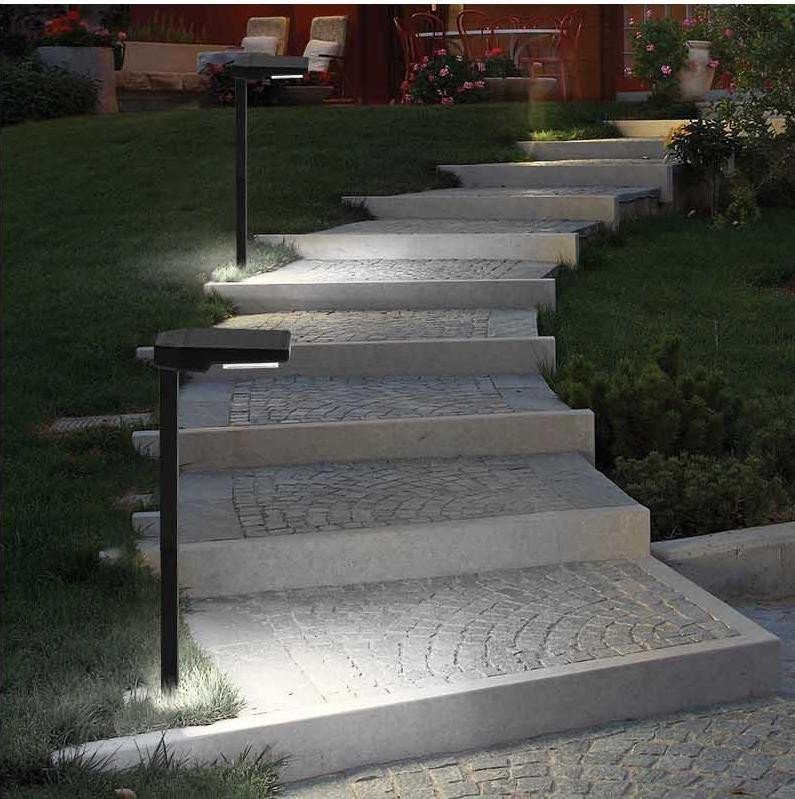 Solarbetriebene LED-Pfahlleuchten mit automatischem Ein-/Aus-Schalten 6 Stück LED IP65 wasserdicht