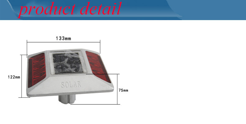 IP68 Wasserdicht Solar Spike LED Guss Aluminium Reflektor Straßenverkehrsführung Leuchten mit Füßen