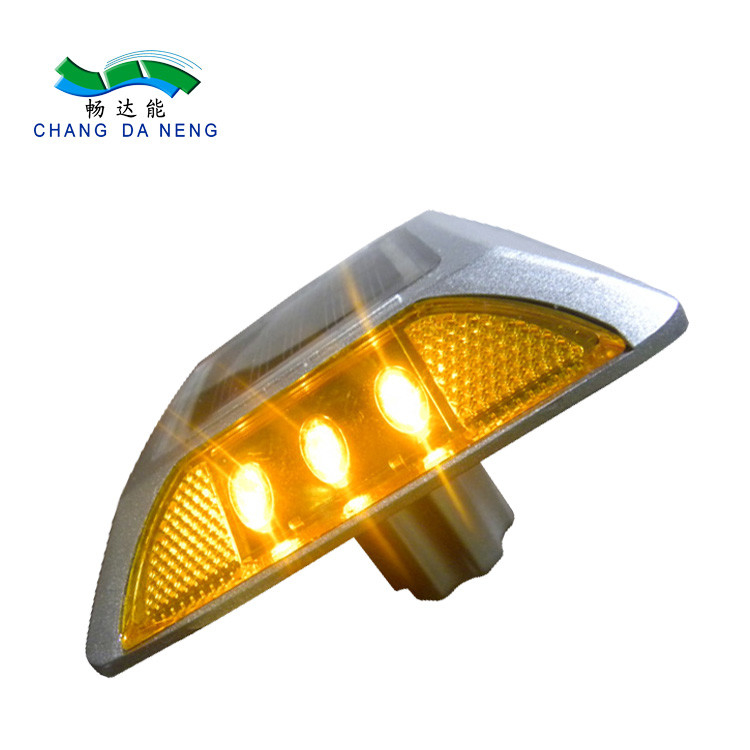 IP68 Wasserdicht Solar Spike LED Guss Aluminium Reflektor Straßenverkehrsführung Leuchten mit Füßen