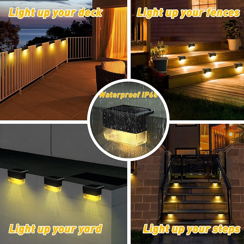 15 Stunden warmes weißes RGB-Solarzaunlicht 20Lumens ABS PMMA wasserdichtes monokristallines Silizium