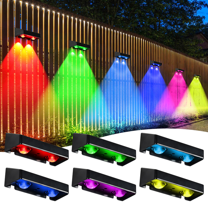 15 Stunden Arbeitszeit Solarzaunlicht Außen LED Gartenleuchten Wasserdichte Wandlampe