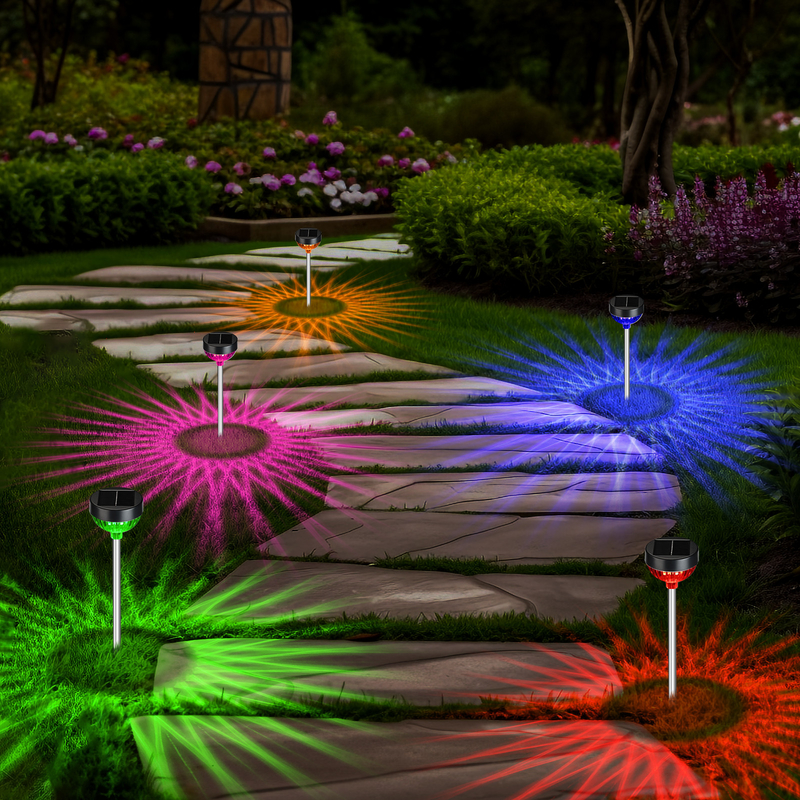 Garten Solarbahn Licht Einfügen Rasenflächen RGB-Änderung Wasserdicht IP65 Landschaftslicht Terrassen Dekoration