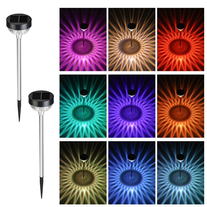 Garten Solarbahn Licht Einfügen Rasenflächen RGB-Änderung Wasserdicht IP65 Landschaftslicht Terrassen Dekoration