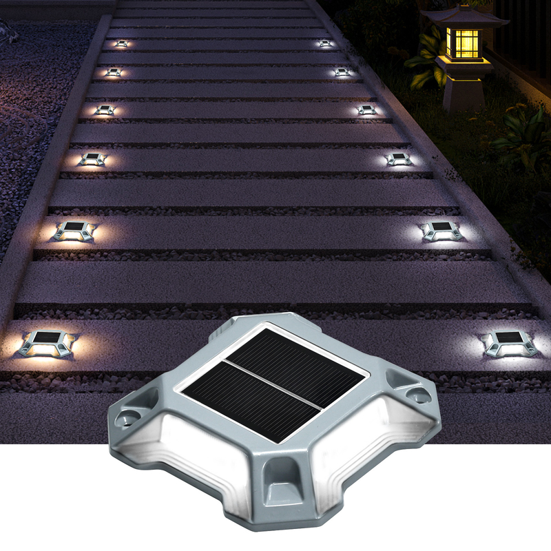 Straßenstiel für den Außenbereich aus Aluminiumlegierung Led-Straßenstiel Montage Schiene Solarenergie Garten dekorative Boden Deck Dock-Bodenlicht