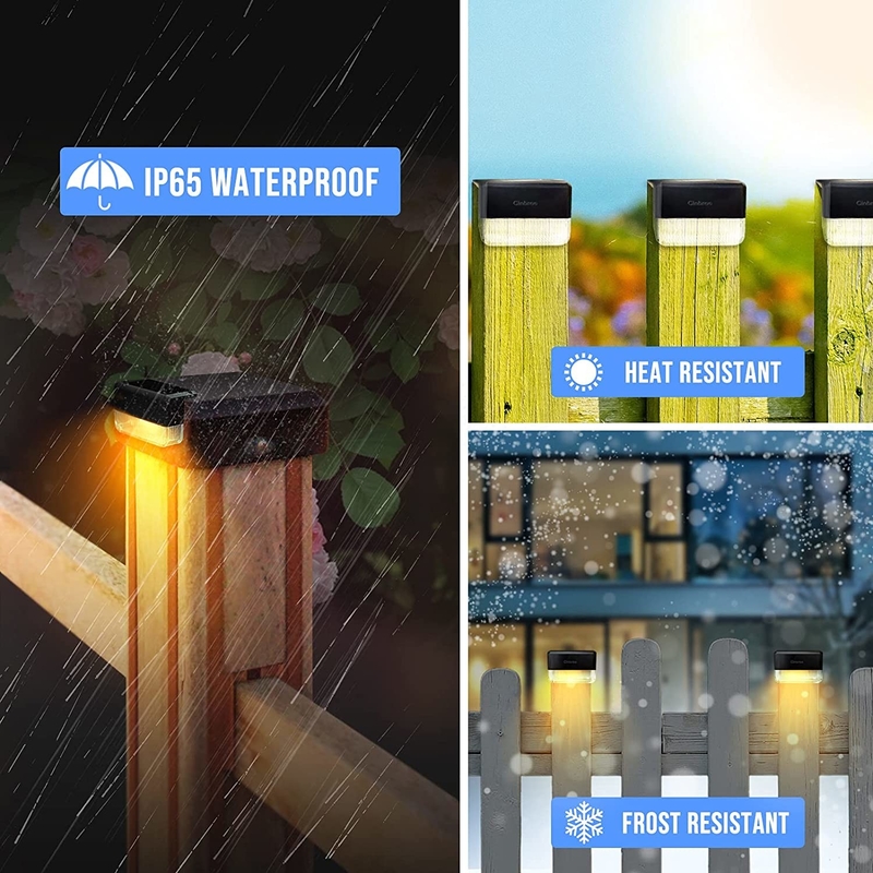 IP65 Wasserdichtes Solarwandlicht für den Außenbereich Warmes weißes RGB-Solarzaunwandlicht