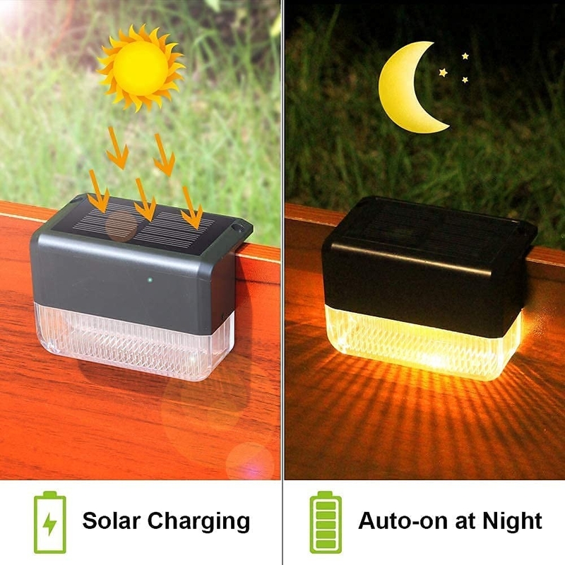 IP65 Wasserdichtes Solarwandlicht für den Außenbereich Warmes weißes RGB-Solarzaunwandlicht