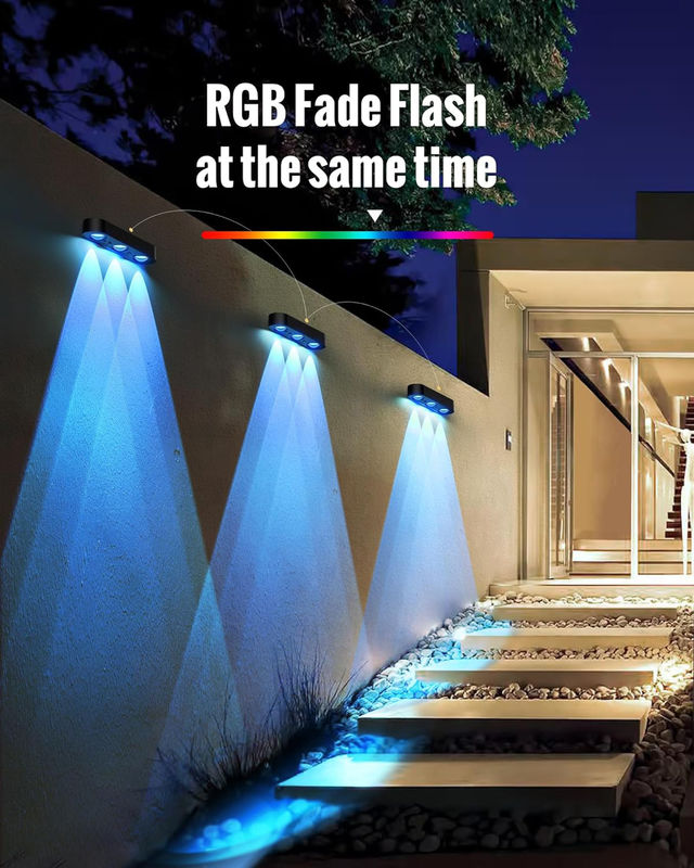 Wandmontierte Solardeckleuchte mit 20 Arbeitsstunden und IP68-Wasserdichte