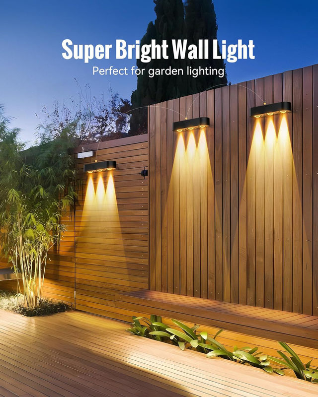 Wandmontierte Solardeckleuchte mit 20 Arbeitsstunden und IP68-Wasserdichte
