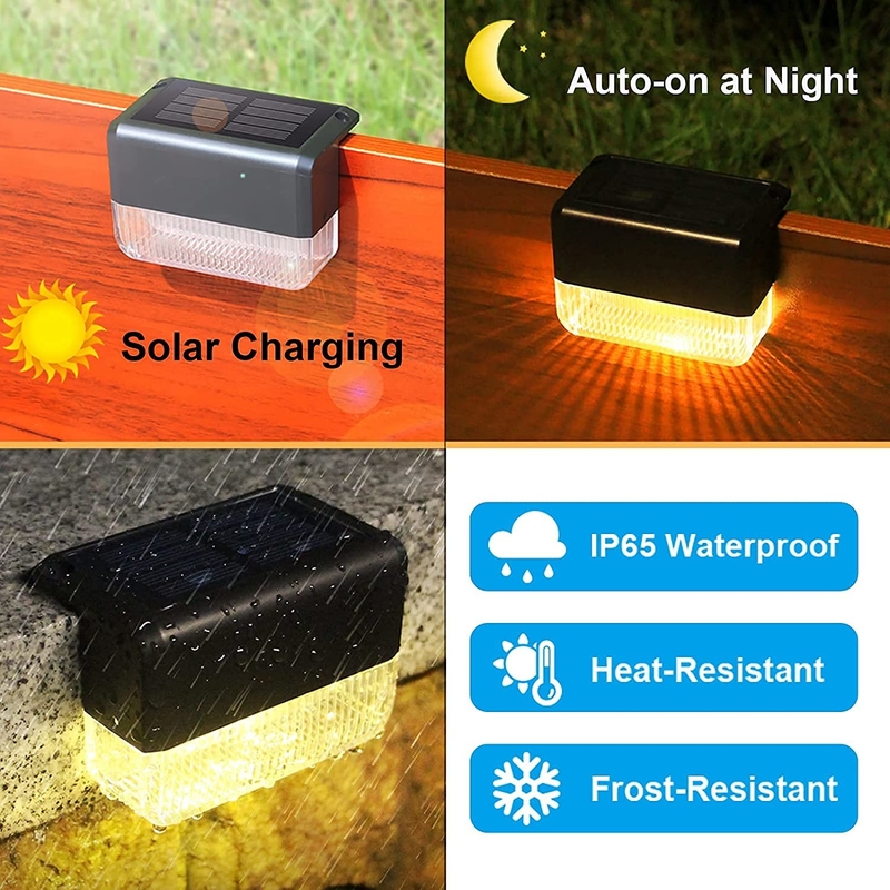 Wetterdichte Solargartenleuchten Cct 3500K Warmweiß Monokristallines Silizium Solarpaneel Energieeinsparend