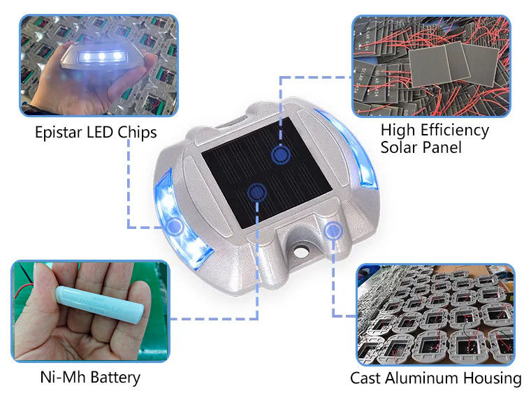 Solarstraßenmarker mit 800m Sichtweite und 10+ Tonnen Tragfähigkeit