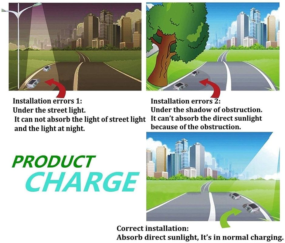 Langlebige Solarstraßenstangen mit 12 LED-Lichtquellen in Weiß Gelb Rot Blau oder Grün