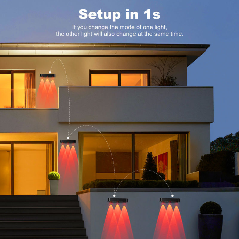 Warme weiße RGB Solar-betrieben IP65 wasserdicht Outdoor LED Zaun Licht 200g Gewicht für Outdoor Us