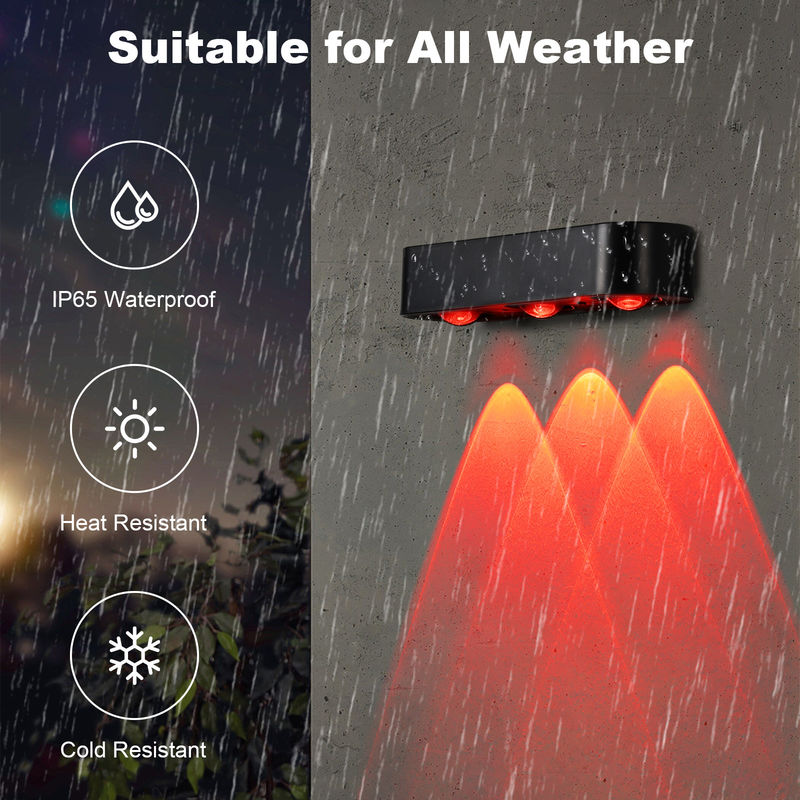 200mAh Solarstrom IP65 Wasserdicht ABS PMMA LED Zaunlicht mit warmem Weiß RGB