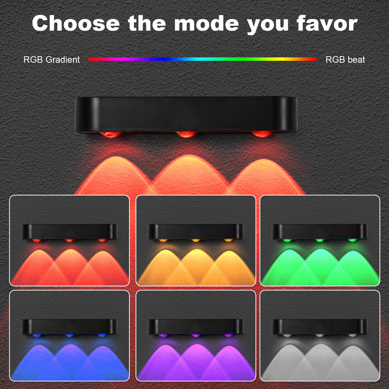 Einfache Installation Solarzaunlicht mit warmen weißen RGB-Lichtfarbe und monokristalline Silizium-Solarpaneel