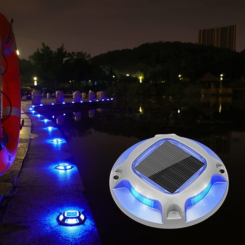 246g Solar-Dock-Leuchten Einfahrt Deckleuchten für Garten Weg Yard LED Aluminium Dock Beleuchtung