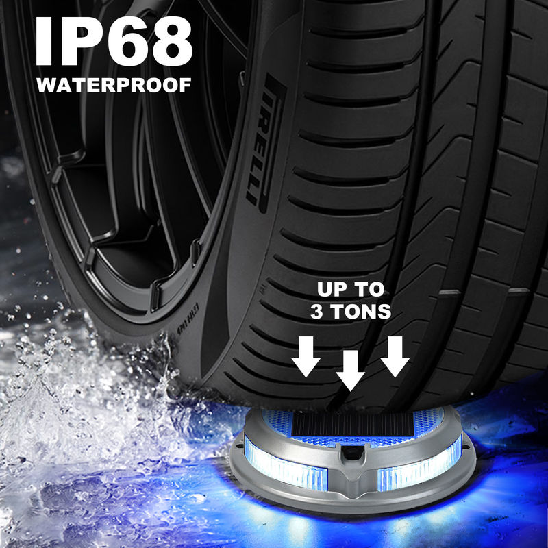 IP68 wasserdichte solarbetriebene Straßenmarker für die Sicherheit mit Aluminiumlegierung PC-Material und umweltfreundlichem Design