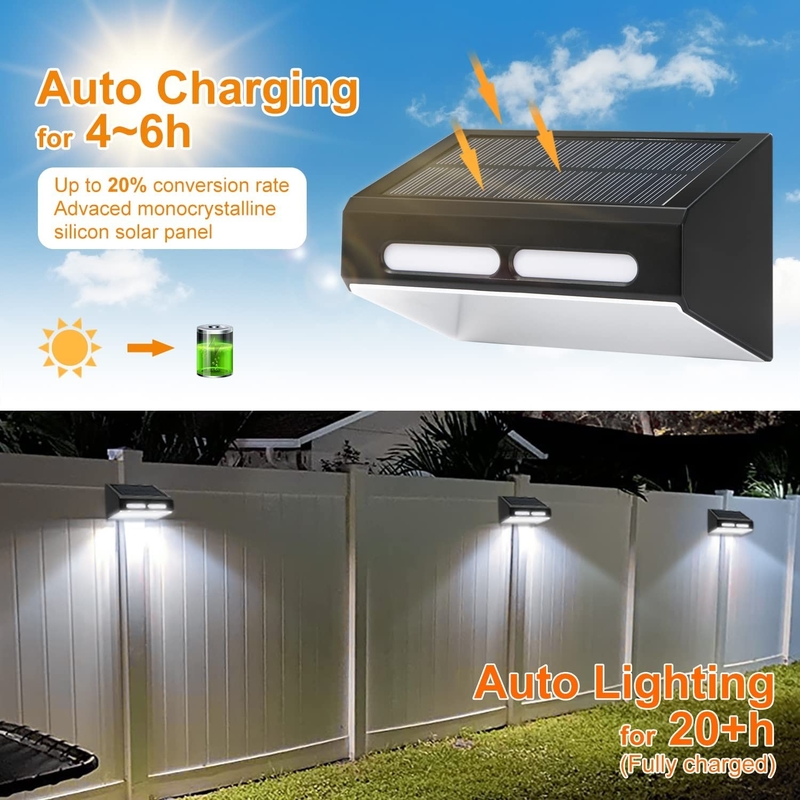 3.7V PWM Solar Charge Controller Dekorationsleuchten für Garten / Wand / Zaun / Landschaftsgestaltung