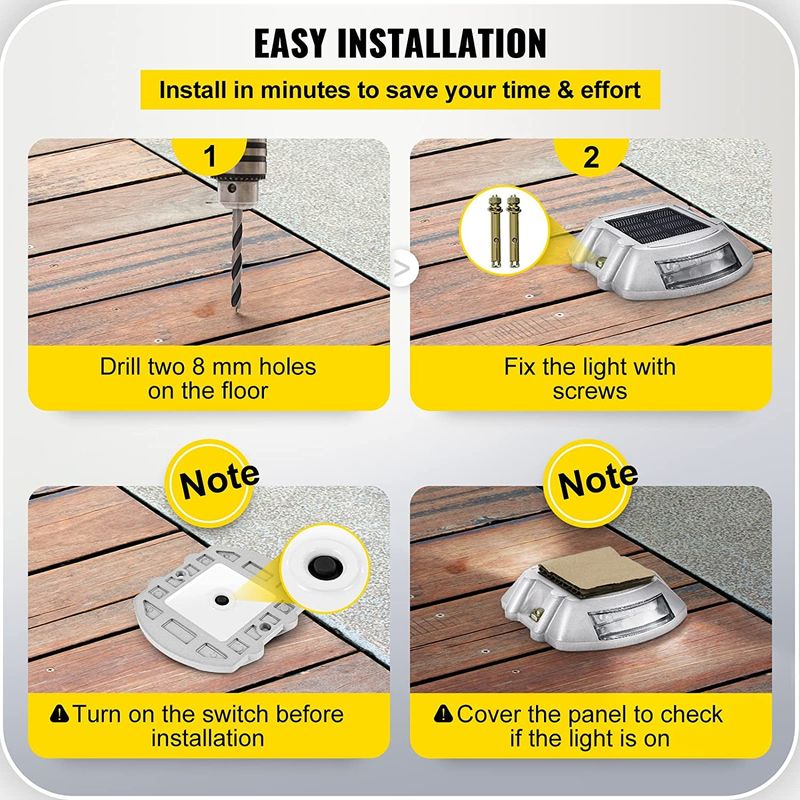 Solarstraßenmarker mit 800m Sichtweite und 10+ Tonnen Tragfähigkeit