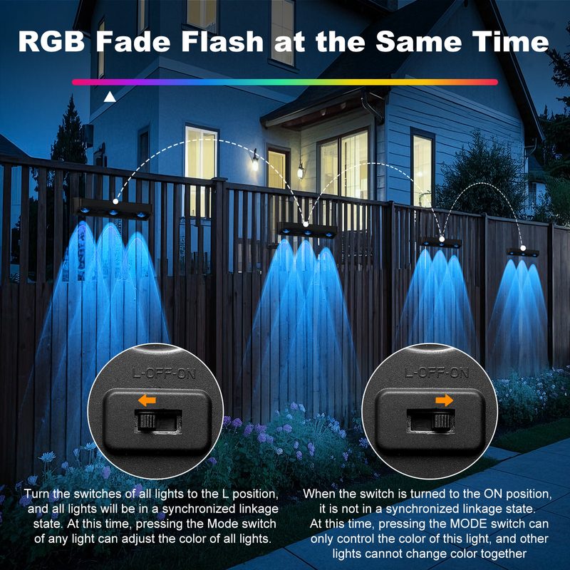 Warmverkauf IP65 wasserdichtes Polysilicium-Solarpanel Weißes Licht Warmes Licht nach oben und unten Lichtquelle Solar LED Wandlampe Hotel