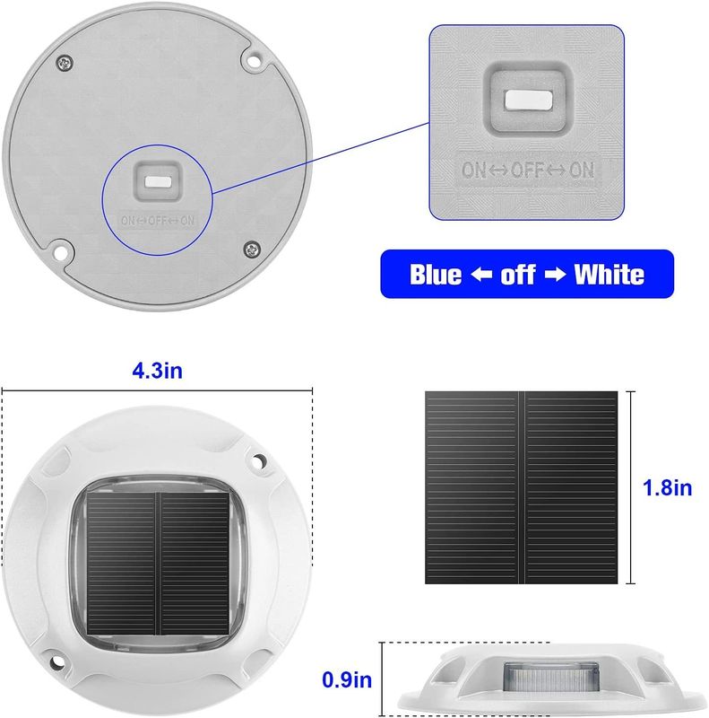 20 Lumens Solardecklicht mit IP67-Wasserdichtheit und 6000K Tageslichtwarnung für den Außenbereich