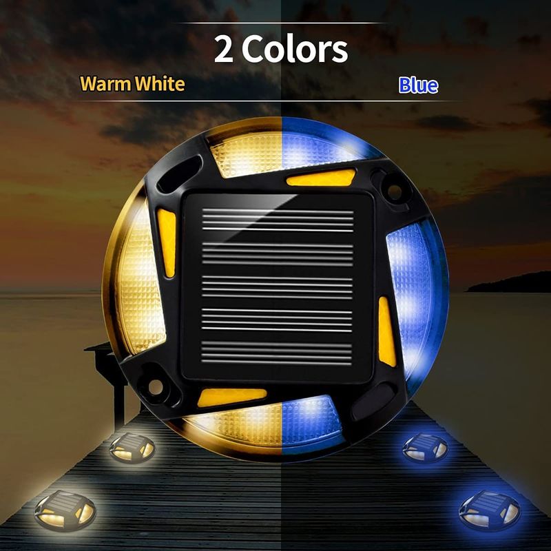 Solarstraßenstiel mit 12 Stück LED-Alterungsbeständige Hilfsbeleuchtung für Verkehrssicherheit auf der Straße