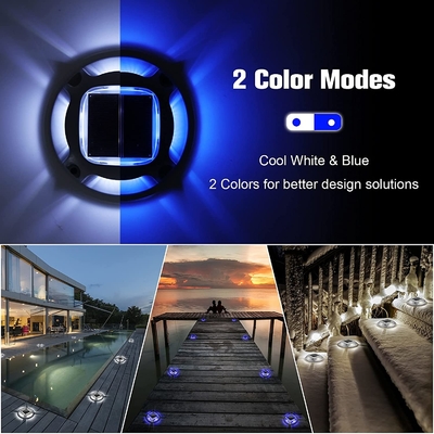 2V 140 MAH Solar Deck Lights Outdoor Aluminium für Garten-Weg-Weise