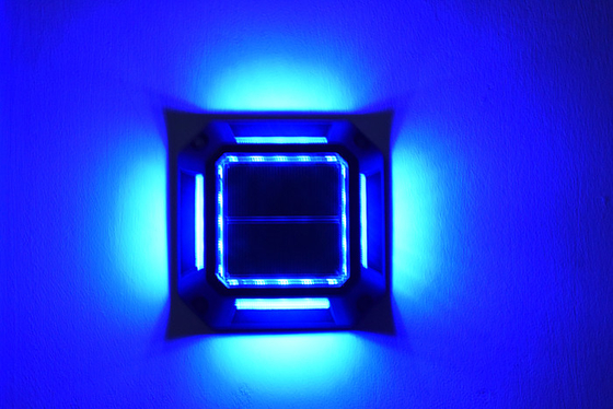12PCS LED-Perlen Solar-LED-Auffahrtschienen Dockleuchten für Außen Warnung Gartenweg