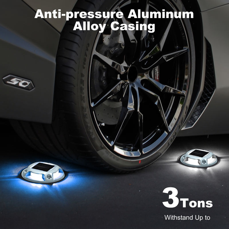 Außen-Solar-Straßen-Stud mit 6000K Daylight Alert LED und 110 * 22.5MM Größe Wasserdichte Aluminium-Decklicht