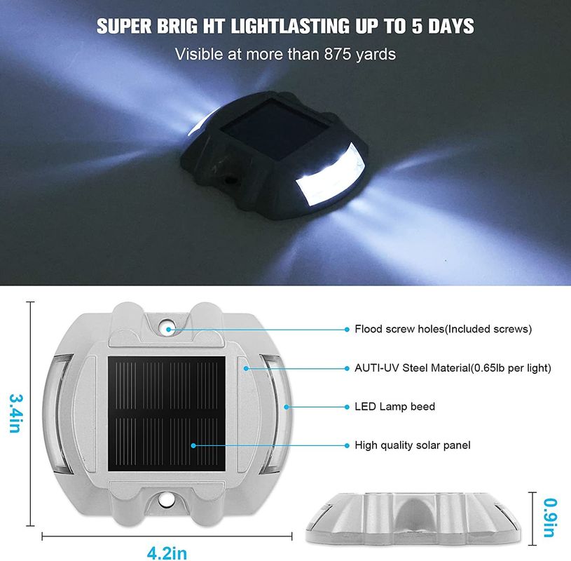 Solarstraßenstiel mit Sichtweite > 500 m Betriebsdauer > 3 Jahre und hoher Widerstandsverdichtung > 20 T für die Verkehrssicherheit