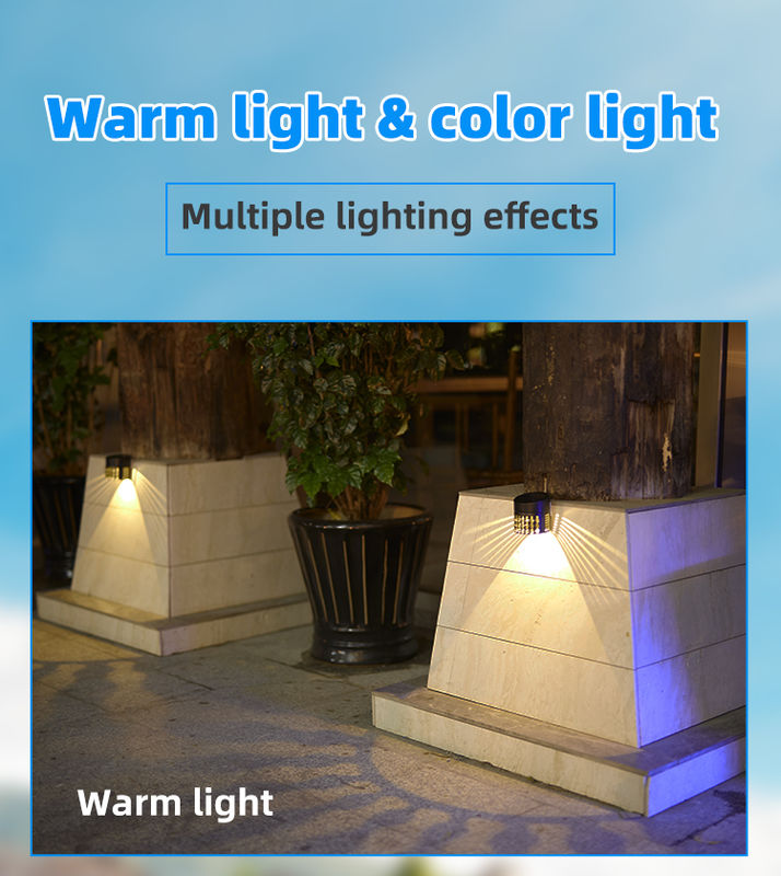 50000 Stunden Lebensdauer Solarzaunlicht mit 120° Strahlwinkel und 2-Jahresgarantie für Außengartendekoration