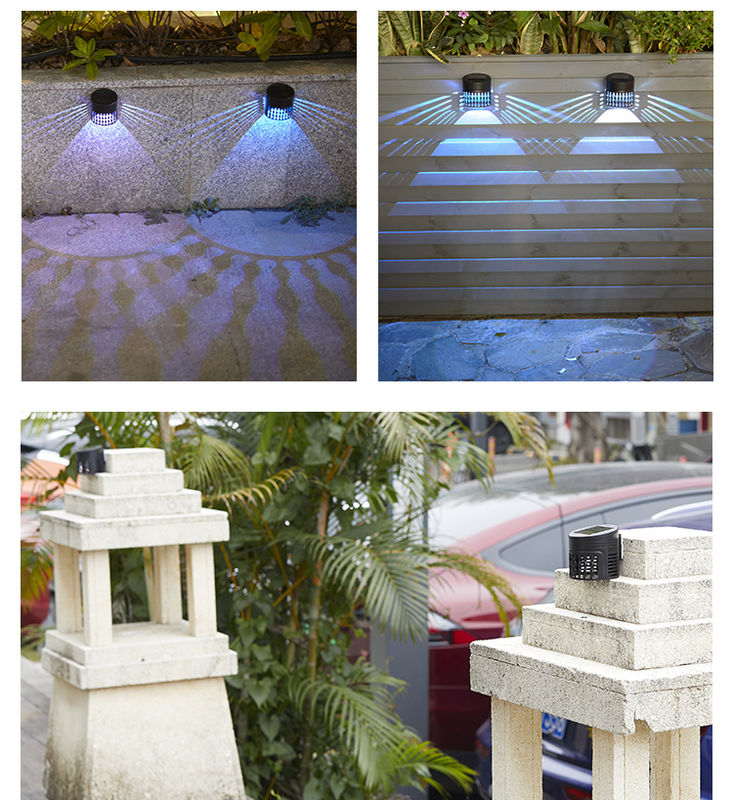 50000 Stunden Lebensdauer Solarzaunlicht mit 120° Strahlwinkel und 2-Jahresgarantie für Außengartendekoration